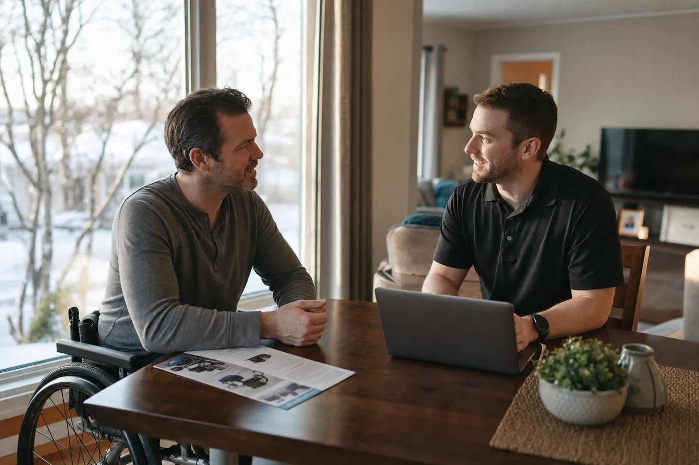 Consultation à domicile avec un conseiller de Primé Mobilité